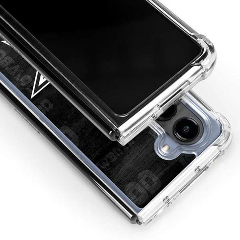 NFL Dallas Cowboys Black & White Galaxy Z Fold5 5G Clear Case